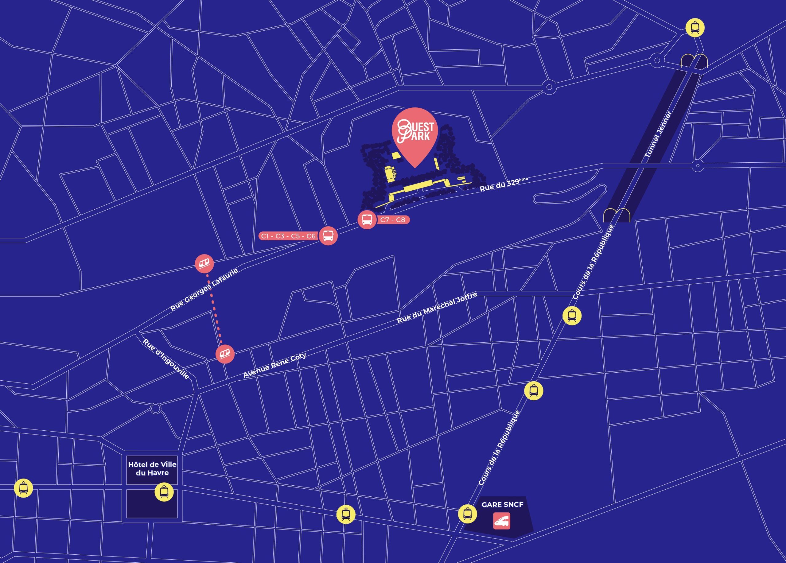 Plan d'accès au festival